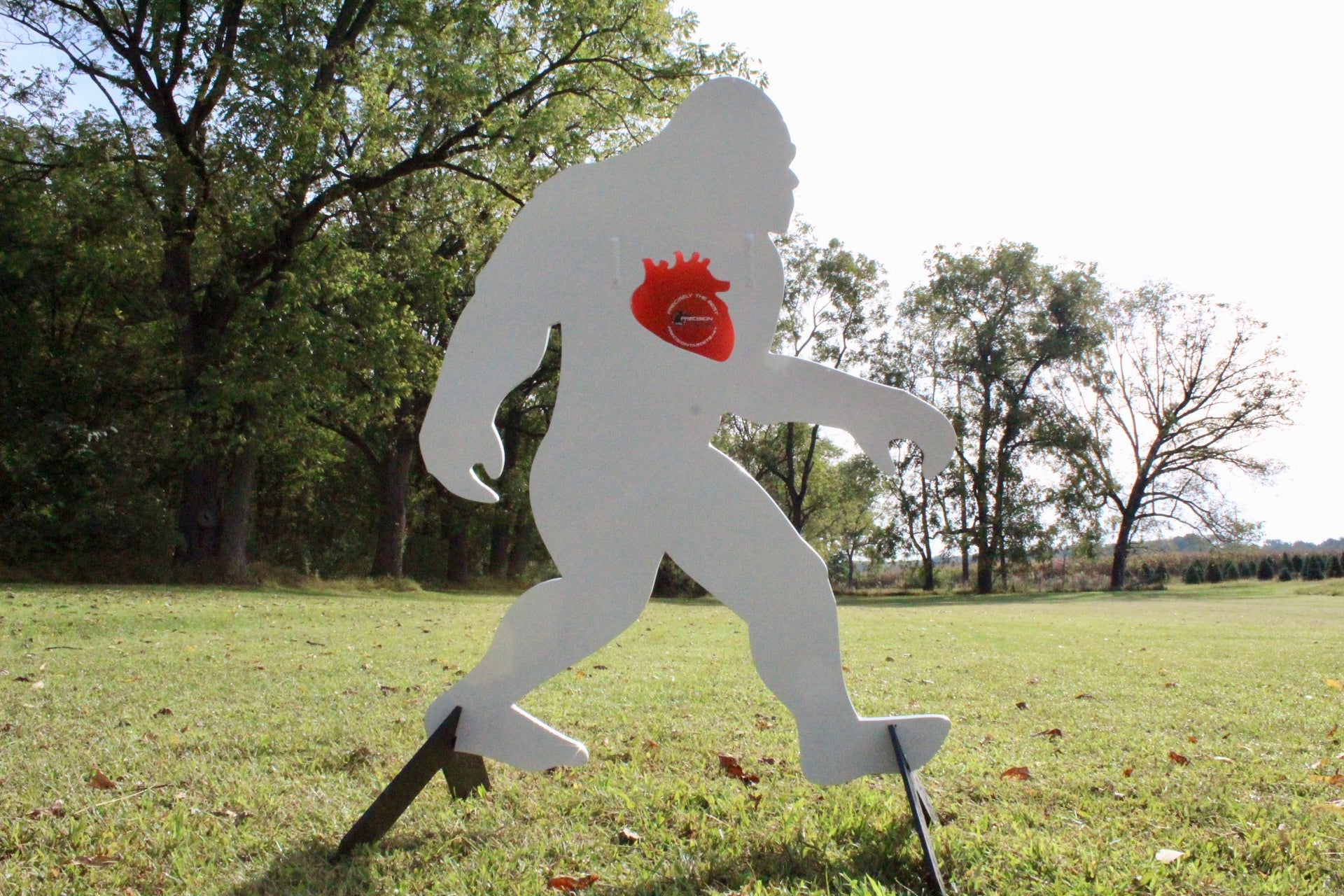 Sasquatch AR500 Target with Reactive Heart & Stand – Precision Targets