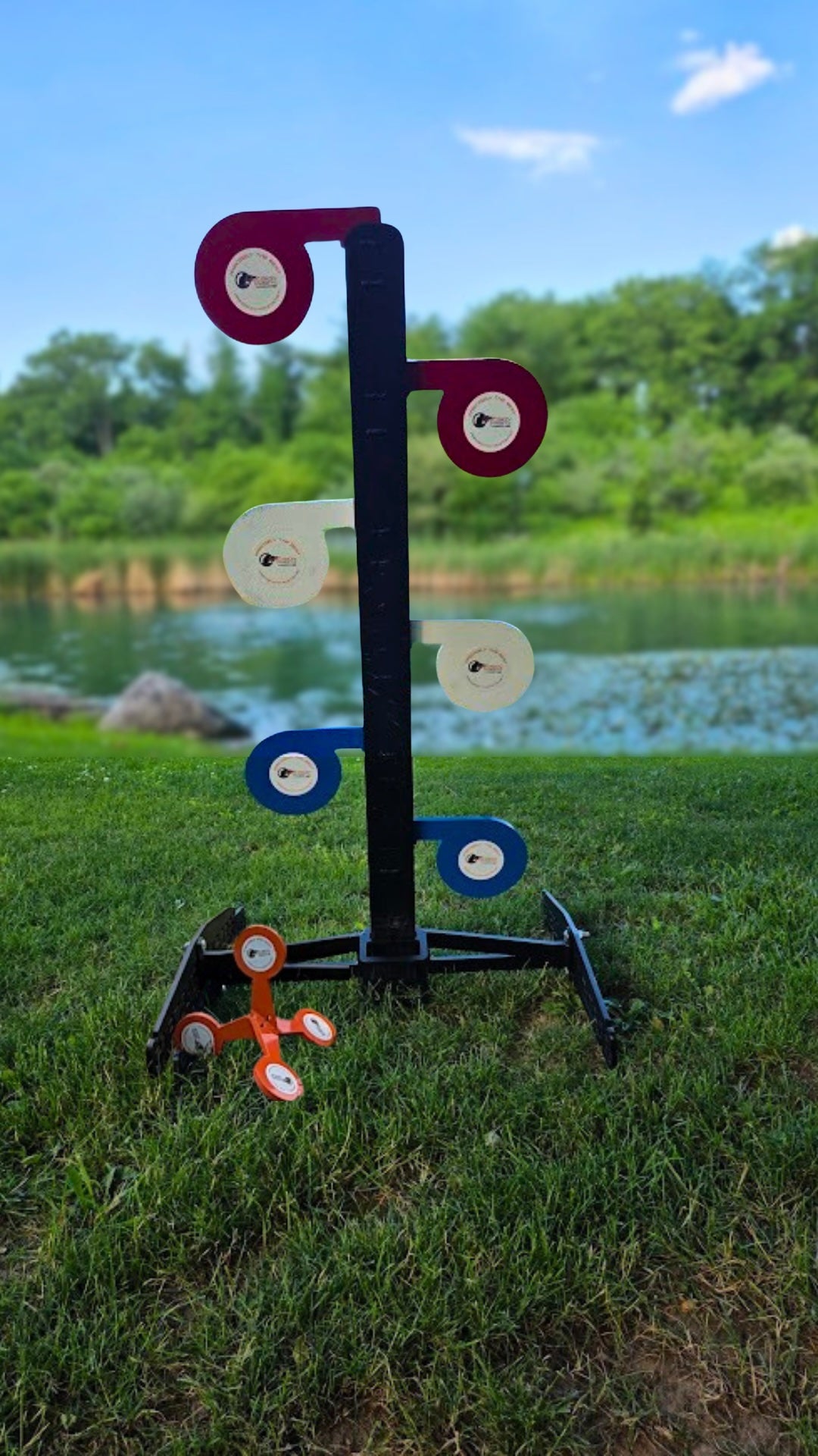Limited Edition Red, White & Blue Dueling Tree + Jumping Jack Steel Target Bundle