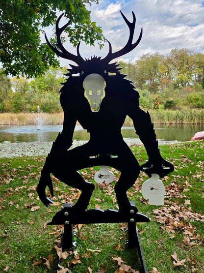 Wendigo Cryptid AR500 Steel Reactive Target Self Resetting with Stand