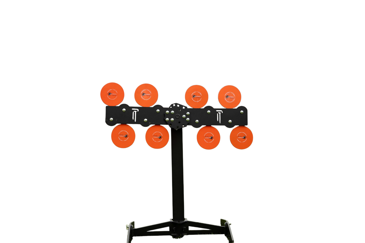 Doc Ock 8-plate spinning AR500 steel target rack assembled