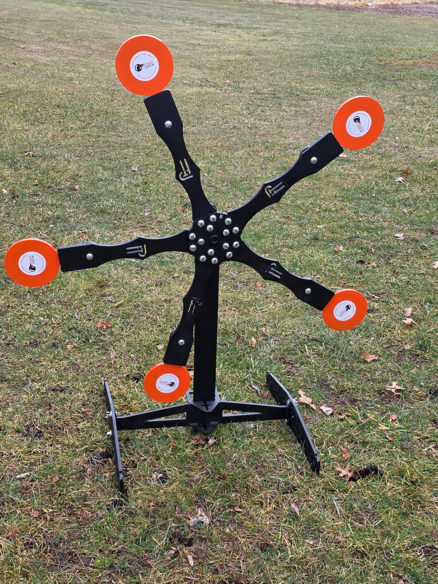 Texas Star 3/8" AR500 Target, Spinning Steel Shooting Target for Rifle, Pistol | Portable Bolt-Together Frame