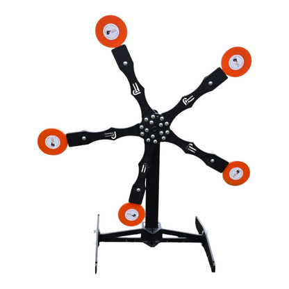 Texas Star 3/8" AR500 Target, Spinning Steel Shooting Target for Rifle, Pistol | Portable Bolt-Together Frame