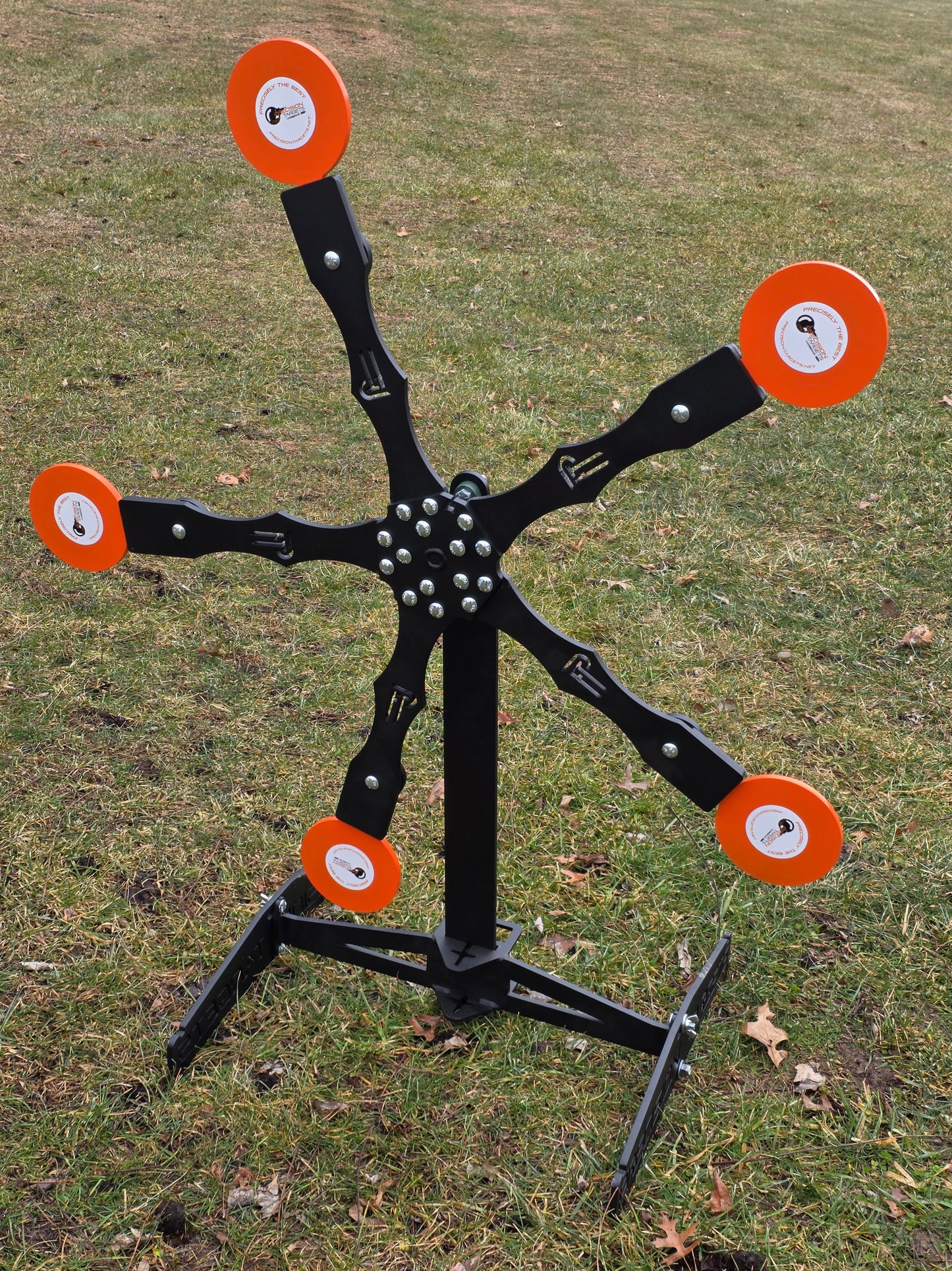 Texas Star 3/8" AR500 Target, Spinning Steel Shooting Target for Rifle, Pistol | Portable Bolt-Together Frame