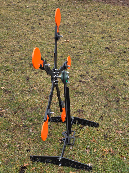 Texas Star 3/8" AR500 Target, Spinning Steel Shooting Target for Rifle, Pistol | Portable Bolt-Together Frame
