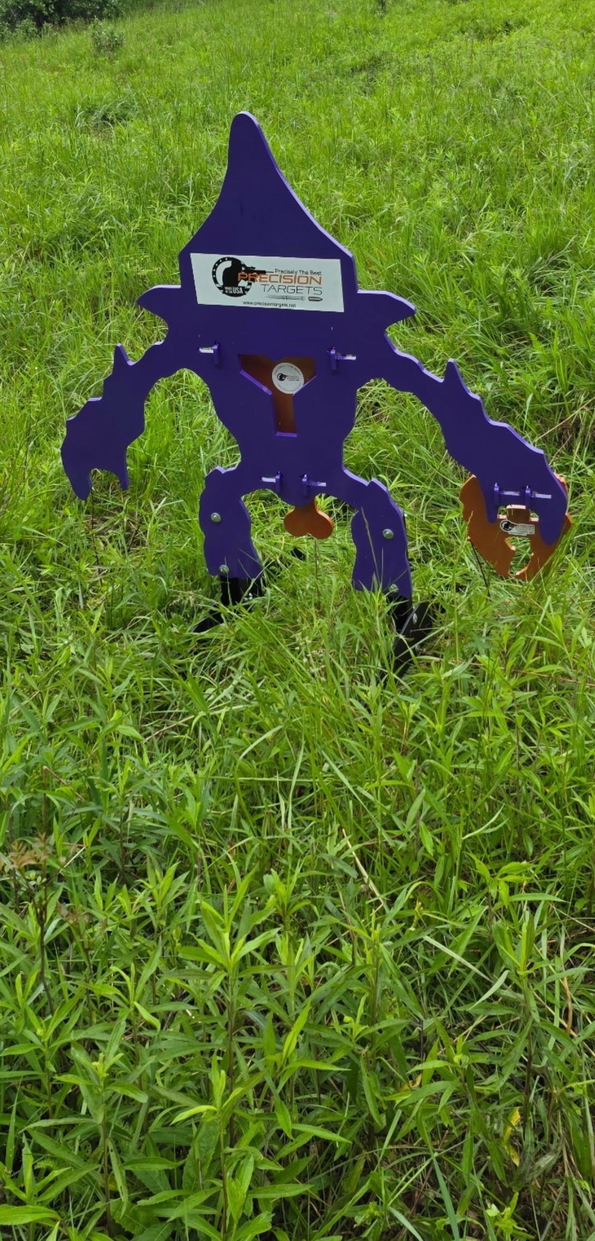 Gun Drummer Alien Reactive AR500 Steel Target with Stand & Resetting Vitals