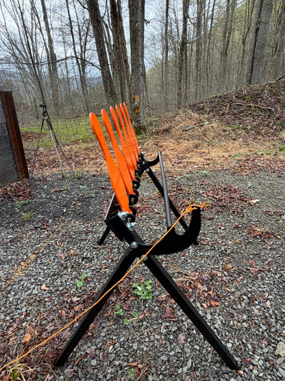 AR500 Steel Plate Rack Target – 6 Bottle Targets, Heavy Duty Resetting Shooting Target System for Pistol & Rifle