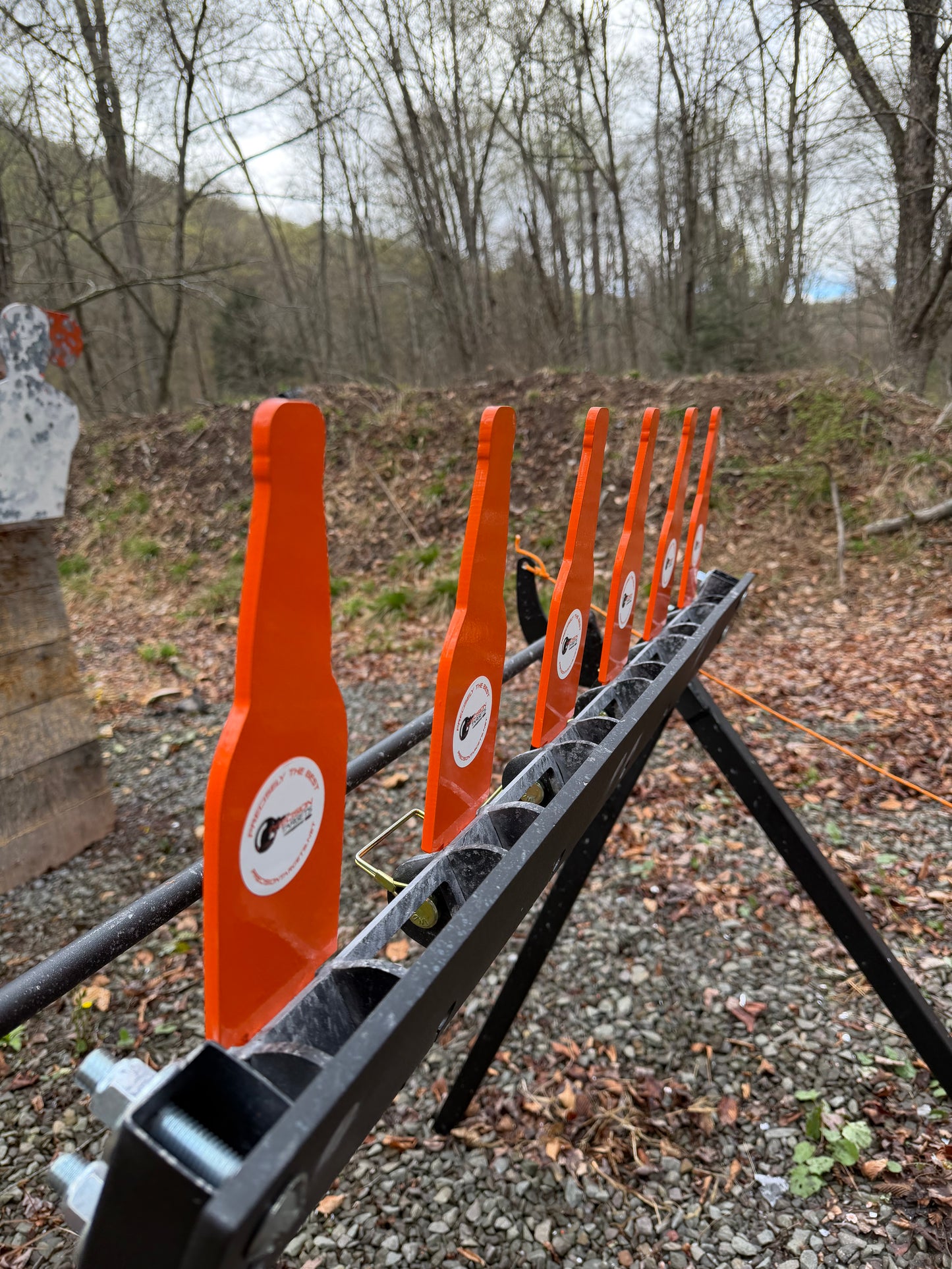 AR500 Steel Plate Rack Target – 6 Bottle Targets, Heavy Duty Resetting Shooting Target System for Pistol & Rifle