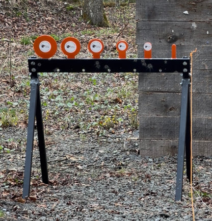 AR500 Steel KYL Plate Rack Target – 6 Know Your Limits Targets, Heavy Duty KYL Resetting Shooting Target System for Pistol & Rifle