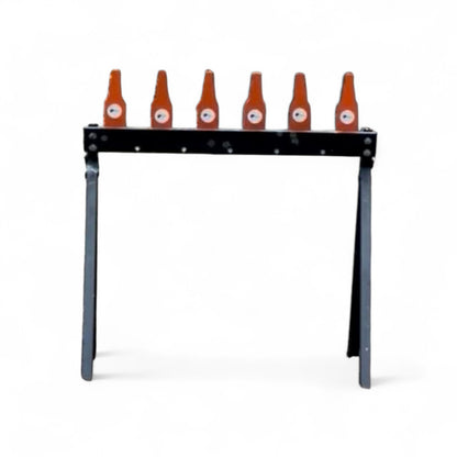 AR500 Steel KYL Plate Rack Target – 6 Know Your Limits Targets, Heavy Duty KYL Resetting Shooting Target System for Pistol & Rifle