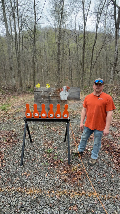 AR500 Steel KYL Plate Rack Target – 6 Know Your Limits Targets, Heavy Duty KYL Resetting Shooting Target System for Pistol & Rifle
