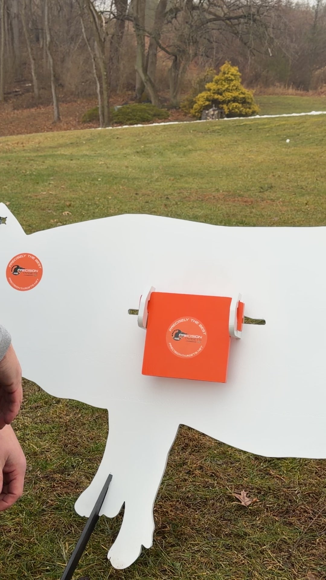 Sasquatch AR500 Target with Reactive Heart & Stand – Precision Targets