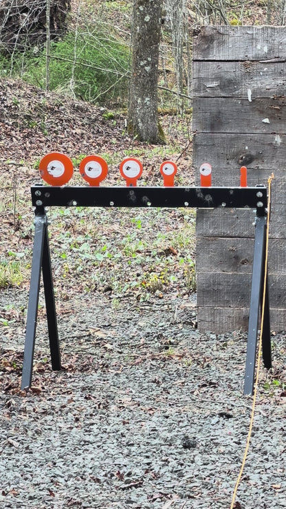 AR500 Steel KYL Plate Rack Target – 6 Know Your Limits Targets, Heavy Duty KYL Resetting Shooting Target System for Pistol & Rifle