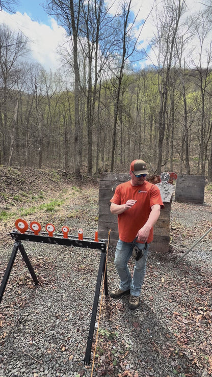 AR500 Steel KYL Plate Rack Target – 6 Know Your Limits Targets, Heavy Duty KYL Resetting Shooting Target System for Pistol & Rifle