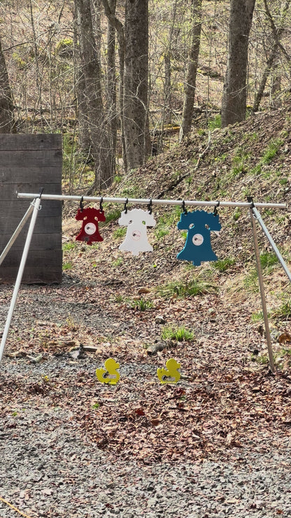 3/8" AR500 Steel Gong Target 3 Pack– Liberty Bell Shaped Reactive Shooting Target Bundle – Rifle & Pistol Rated – Made in USA